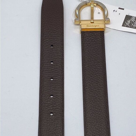 Salvatore Ferragamo Adjustable & Reversible Leather Buckle Belt size 32 - Picture 4 of 9